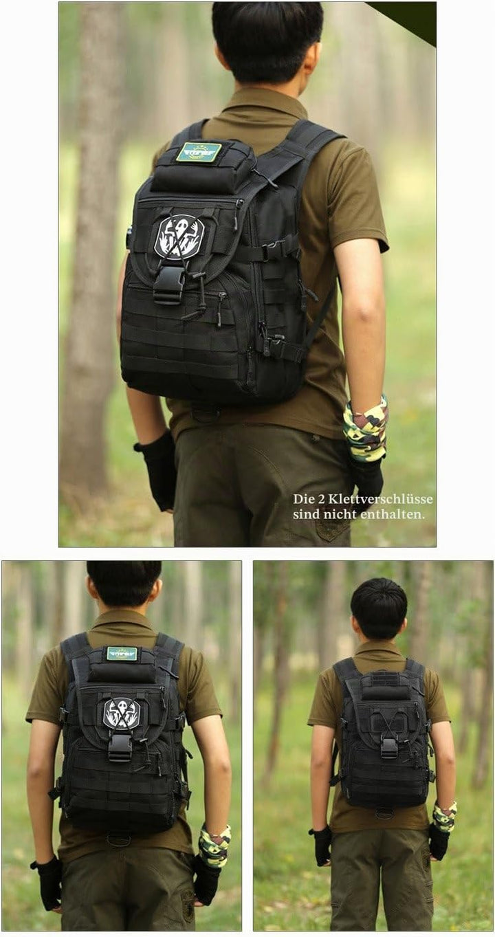 Taktischer Rucksack, 40 l, Trekking-Rucksack, wasserabweisend, Militär, Armee, Kampfrucksack, MOLLE,