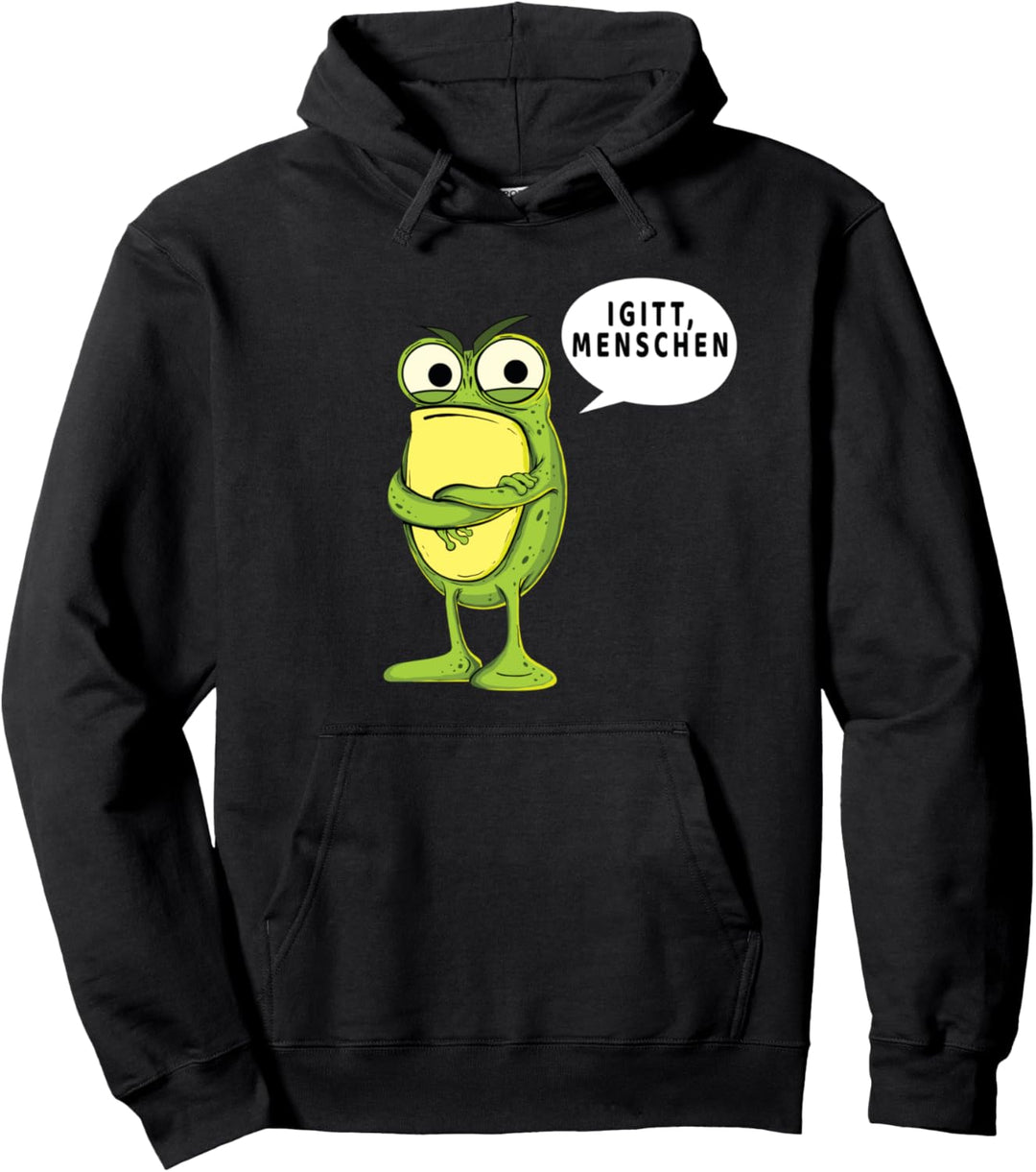 Introvertiert Frosch Weirdo Morgenmuffel Igitt Menschen Pullover Hoodie