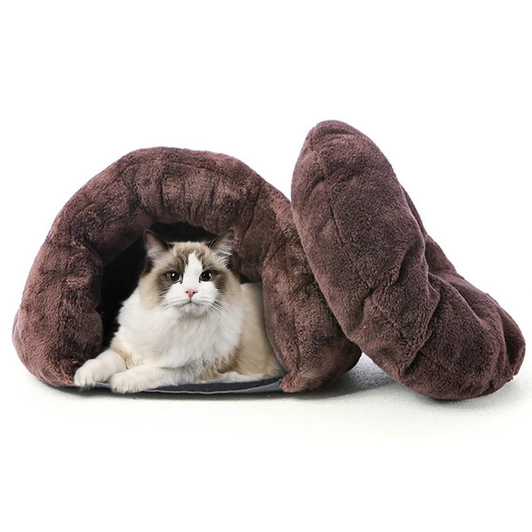 PETCUTE Haustierbett Katzenbetten Hundebetten Katze Kuschelhöhle für Katze Warmer Plüsch Katzenhöhle