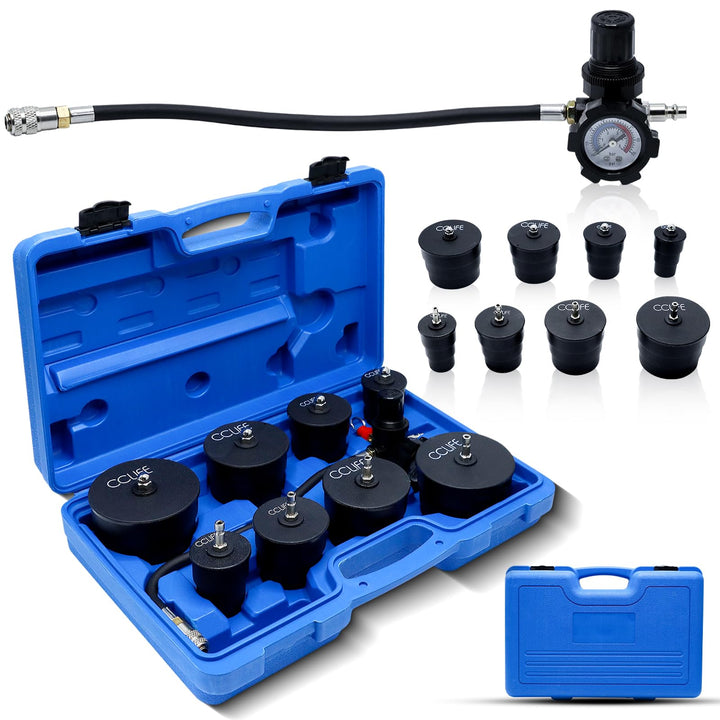 CCLIFE 9tlg Turbolader Ladeluft System Adapter Satz Ladeluftkühler Abdrücksatz Prüfwerkzeuge für