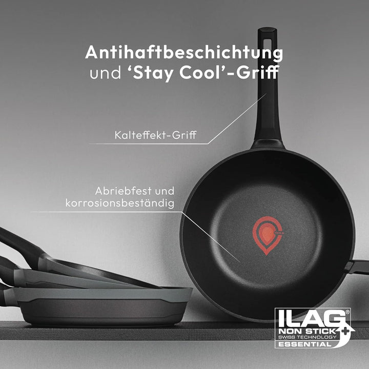 MasterPRO Gastro Reeco | 2er-Set Bratpfannen mit 20 und 24 cm Durchmesser | Heatdot | Recycelter Alu