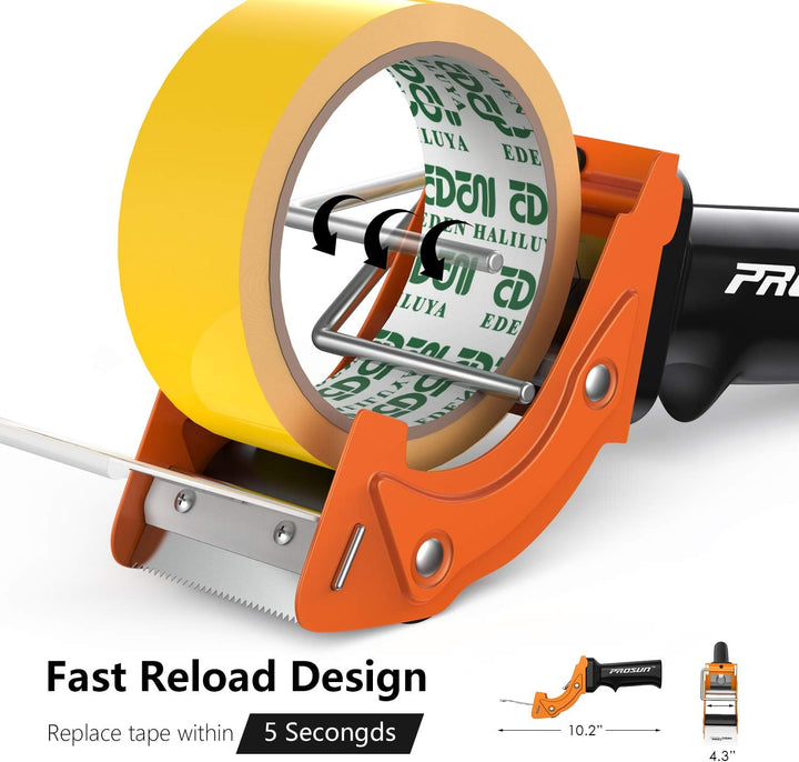 Packband Handabroller Professioneller Klebebandabroller mit stabilem Metallrahmen, Sicherheitsklinge
