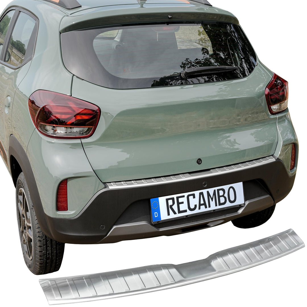Ladekantenschutz Edelstahl MATT kompatibel für Dacia Spring | BJ ab 2022> | premium Qualität von REC