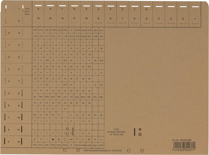 ELBA Einstellmappe, 100er Pack, Natronkarton, naturbraun