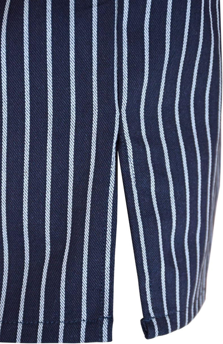 modAS Fischerhemd für Kinder breit gestreift Basic Grössen 164 Blau, 164 Blau