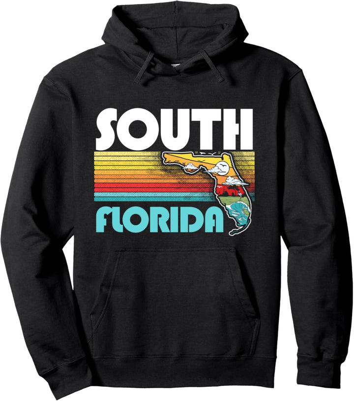 Vintage South Florida Nature & Outdoors Retro Graphic Pullover Hoodie