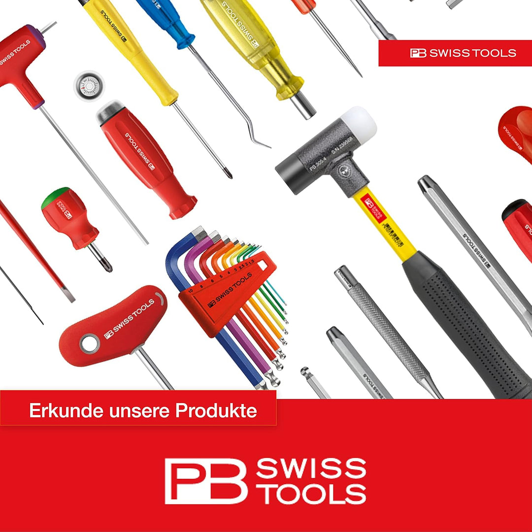 PB Swiss Tools T-Griff Innensechskant mit Gleit-Quergriff PB 1204.4 (4 mm) | 100% Swiss Made | Sechs