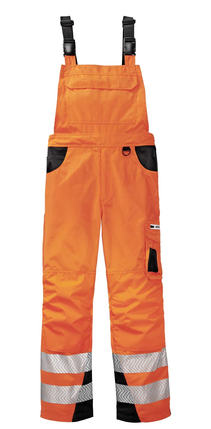 4Protect Warnschutz Latzhose "Alabama", 1 Stück, 27, leuchtorange / grau, 3830-27 Leuchtorange / Gra
