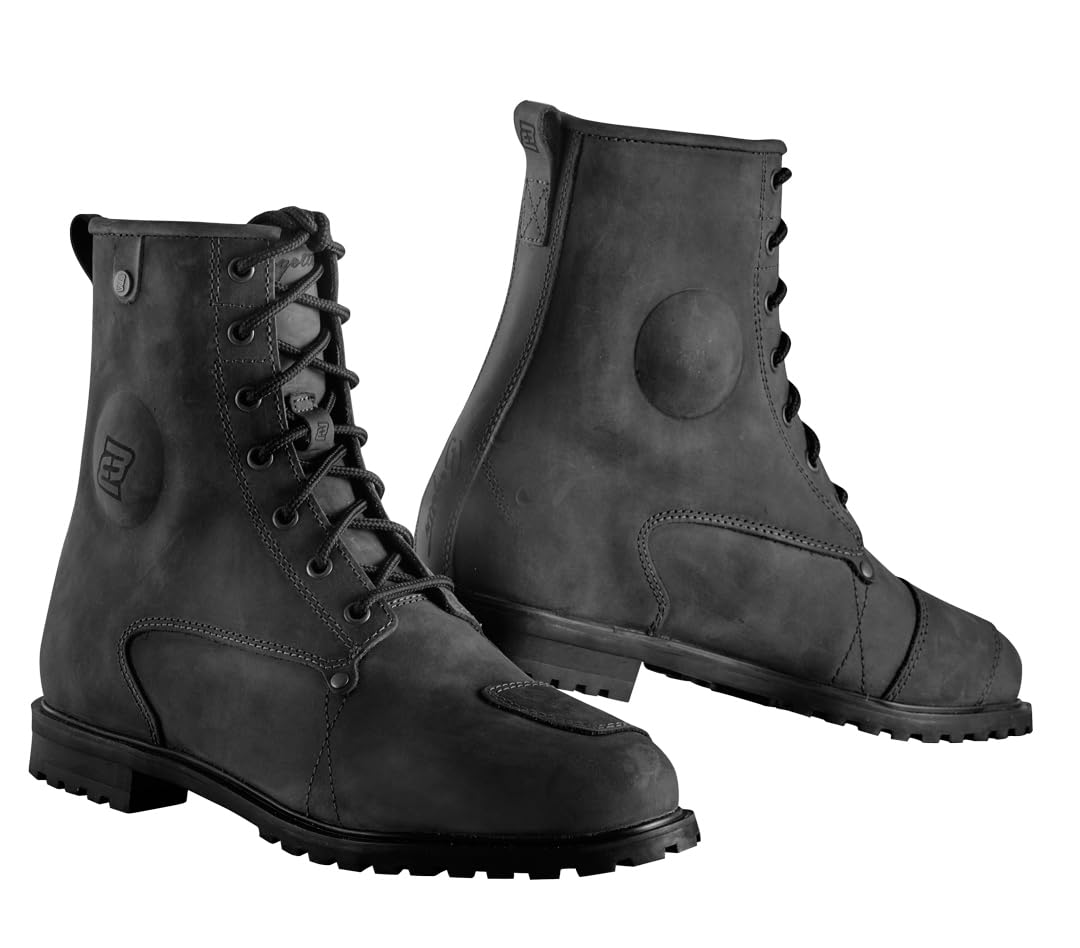 Bogotto Nashville Motorrad Stiefel 38 EU Schwarz, 38 EU Schwarz