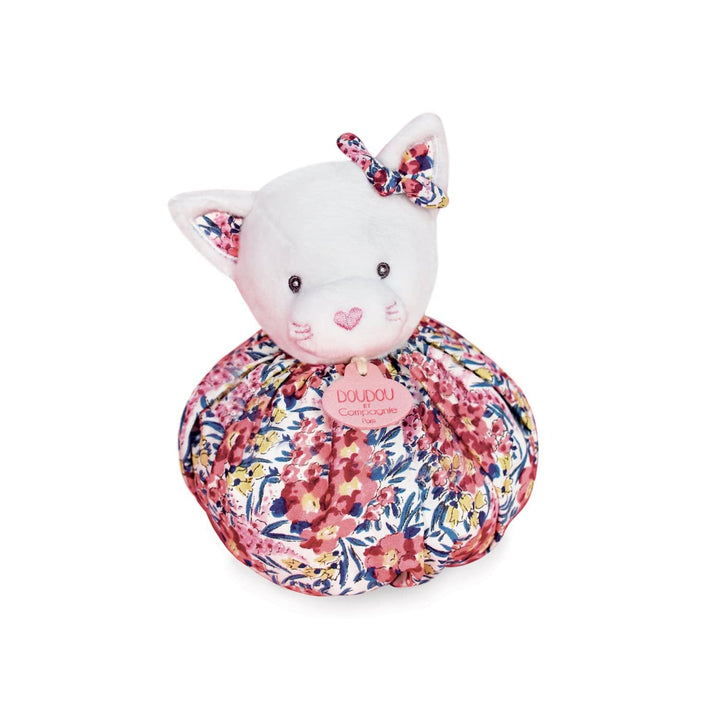 Doudou et Compagnie - DC3933 Kuscheltier mit Kugel, Rosa, 25 cm Rosa Katze, Rosa Katze