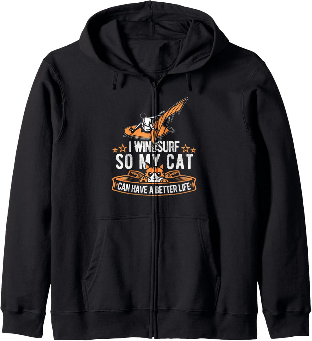 Windsurfen Katze Windsurfing Surfbrett - Windsurfer Windsurf Kapuzenjacke