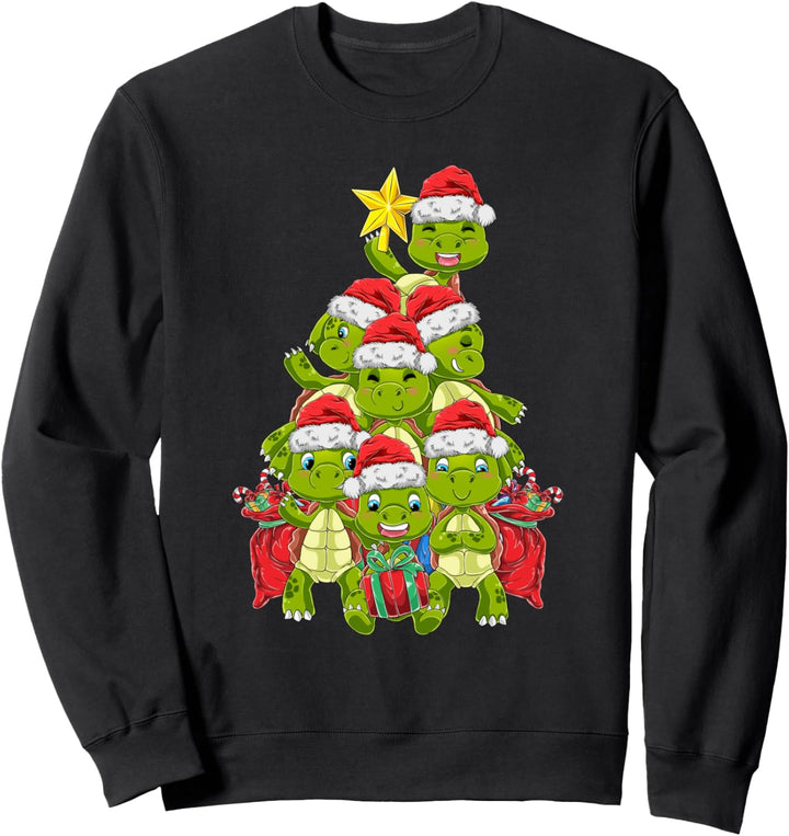 Schildkröten Weihnachtsbaum Weihnachten Geschenk Schildkröte Sweatshirt