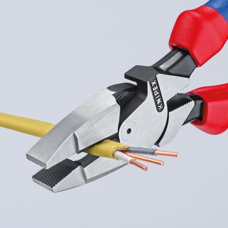Knipex Kraft-Kombizange "Lineman's Pliers" amerikanisches Modell schwarz atramentiert, mit Mehrkompo