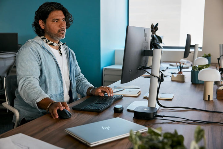 HP 480 Komfort-Maus, Bluetooth 5.3-Verbindung, optischer Sensor mit 4000 DPI, 6 programmierbare Tast