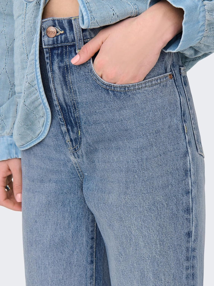 ONLY Female Weit geschnitten ONLHope Life Wide High Waist Jeans 31W / 34L Light Blue Denim, 31W / 34