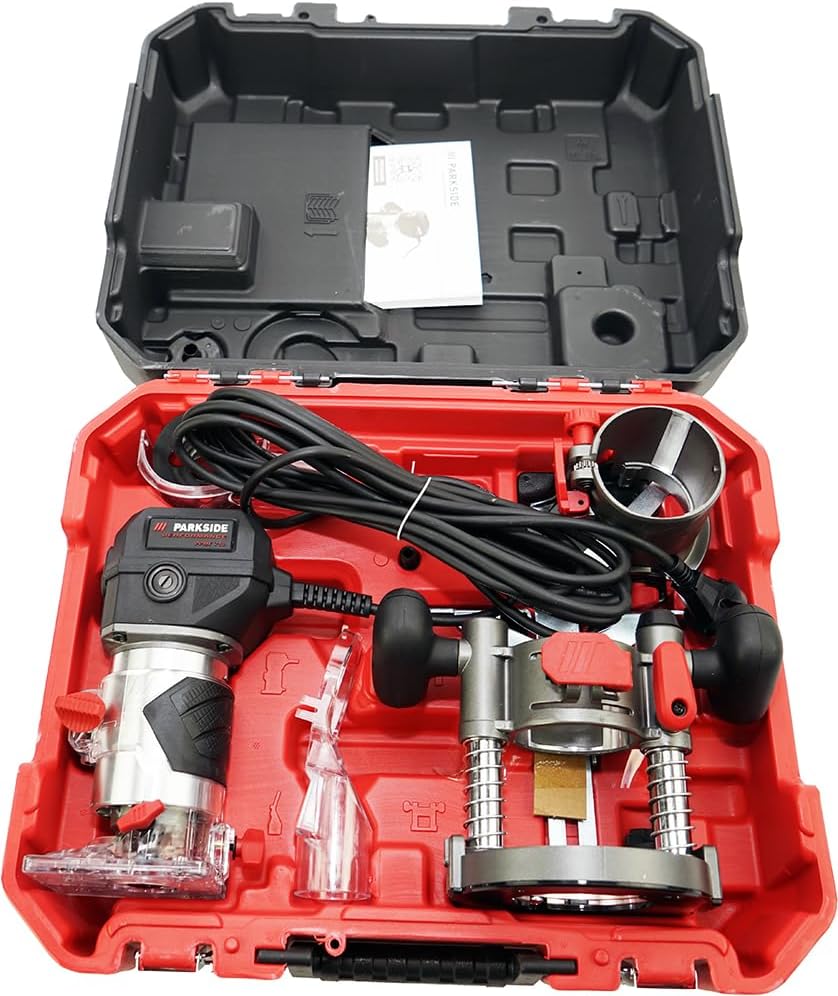 HEADNMORE® Bundle - PARKSIDE PERFORMANCE® Elektro Fräse Multifräse PPMF 710 Kantenfräse +Schlüsselan