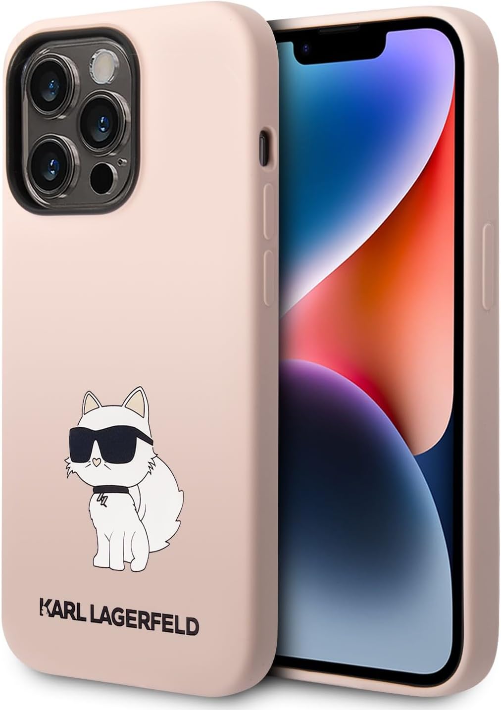 KARL LAGERFELD KLHCP14LSNCHBCP Hülle für iPhone 14 Pro 6,1" hardcase Rosa Silico