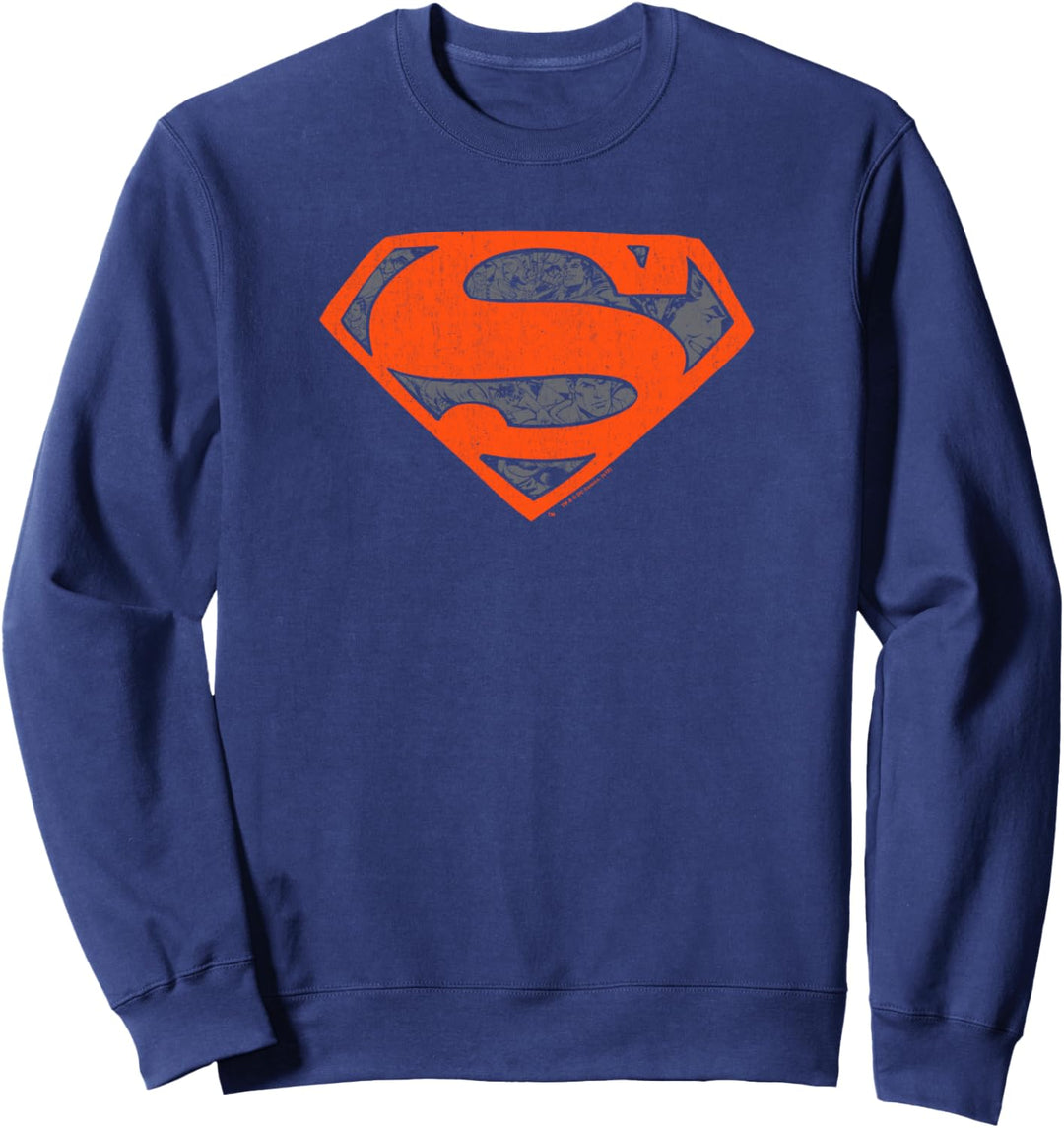 Superman Vintage Shield Collage Sweatshirt