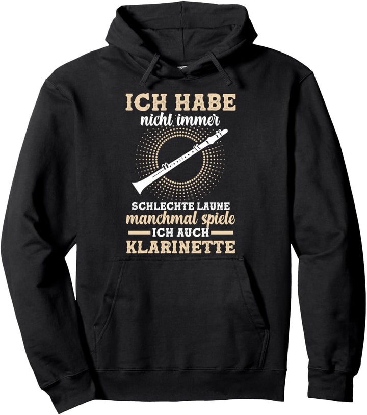 Klarinette Musiker Klarinettist Orchester Jazz Musik Pullover Hoodie