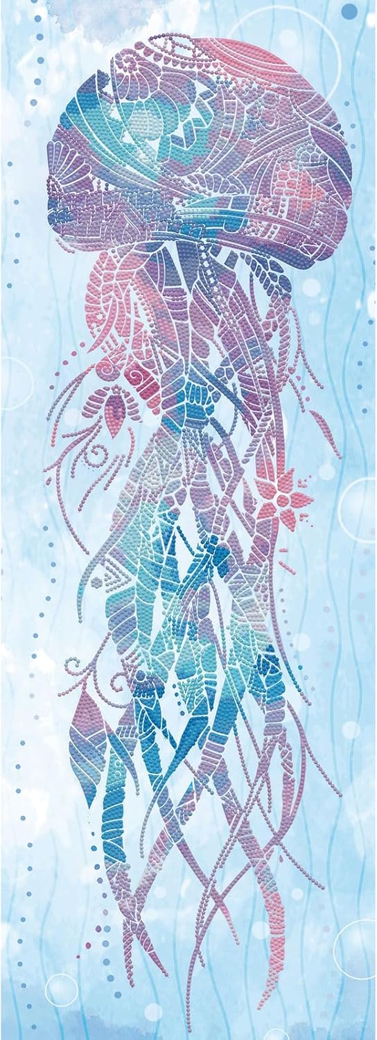 DIAMOND DOTZ 2592644 Original 5D Diamond Painting Set, Qualle, DIY Diamant-Malerei-Kit mit runden Gl
