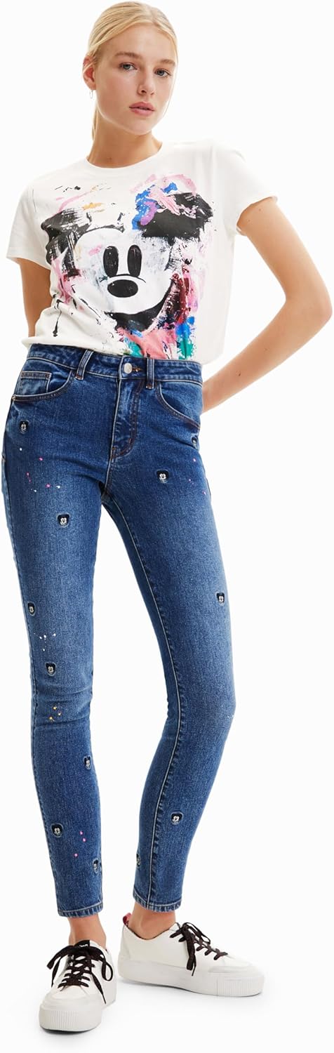 Desigual Damen Casual Pants 34 Blau, 34 Blau