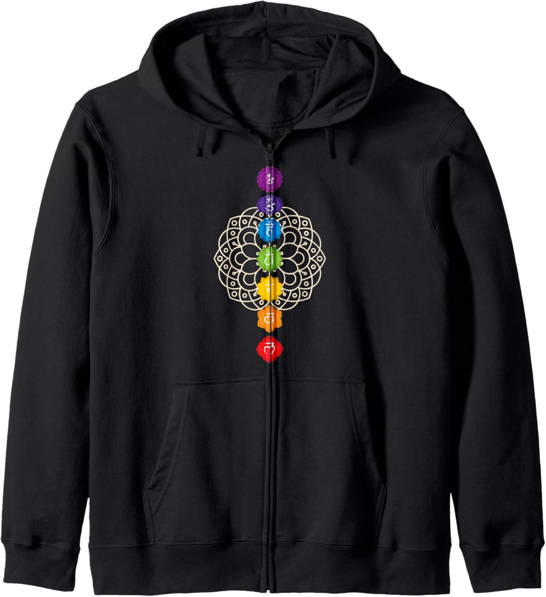 7 Chakren Mandala - Die sieben Chakren - Goa, Yoga Kapuzenjacke