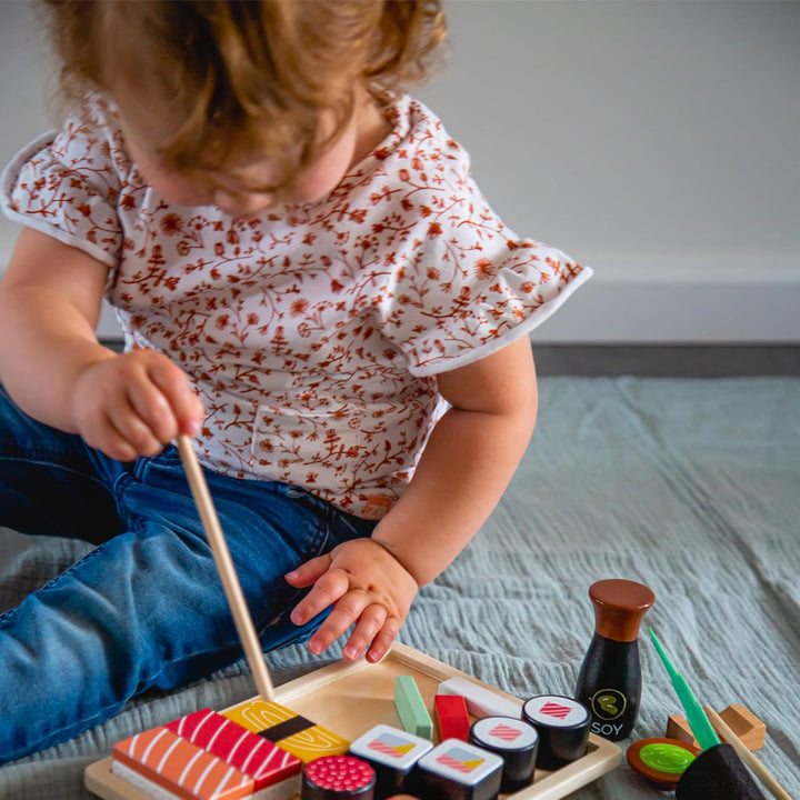 Tryco Sushi-Spielset 23-teilig aus Holz für Kinder ab 18 Monate TR-353012