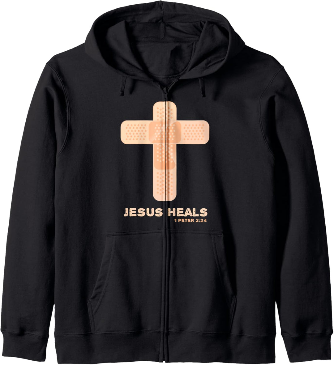 Jesus Heals - Christian Faith Healing Bible Verse 1 Peter 2 Kapuzenjacke