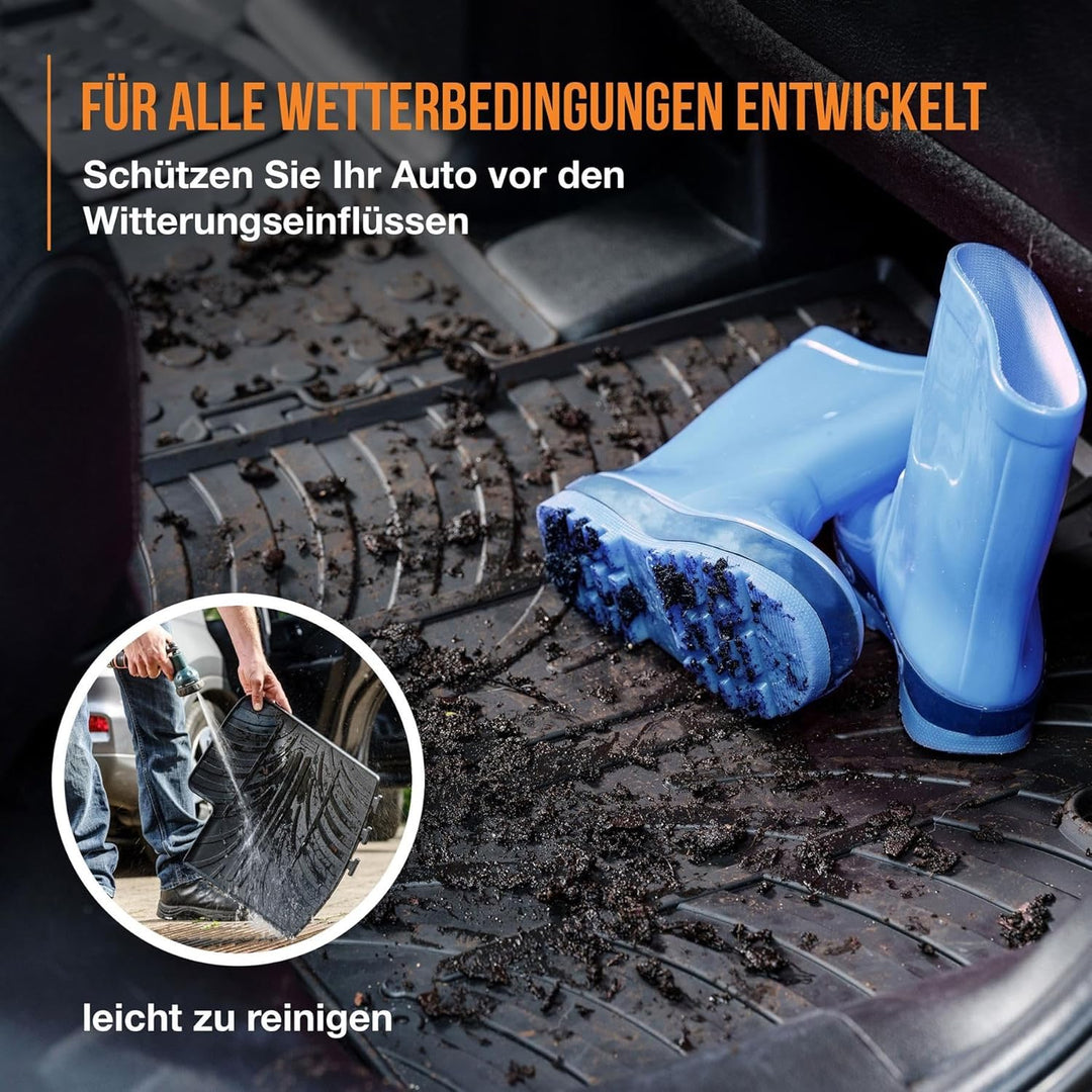 Travall Mats Gummifussmatten Kompatibel Mit Toyota Verso (Ab 2009) TRM1130 - Allwettermatten Nach Ma