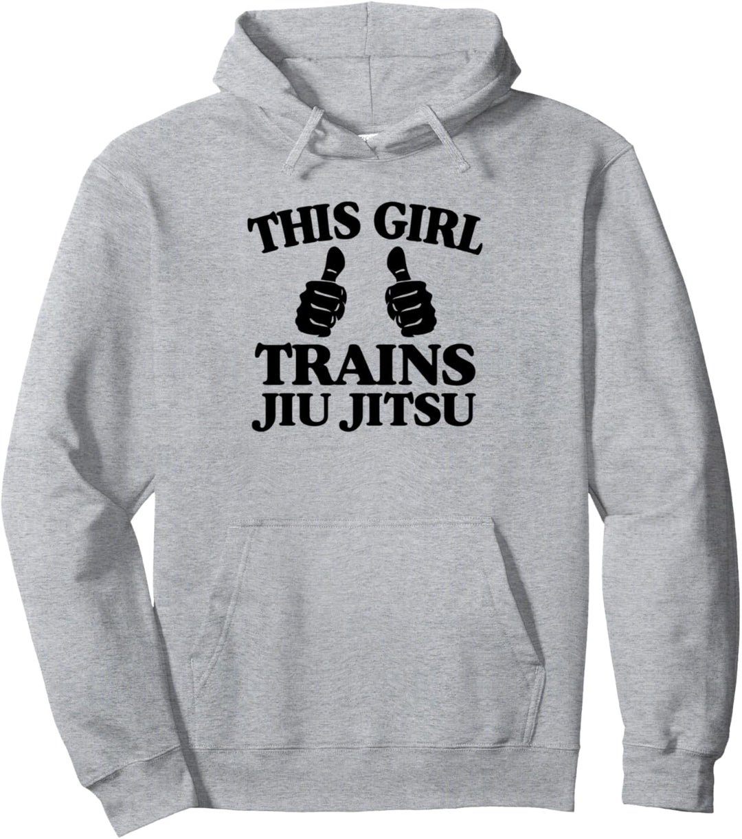Dieses Mädchen trainiert Jiu Jitsu Zwei Daumen Lustig BJJ Pullover Hoodie