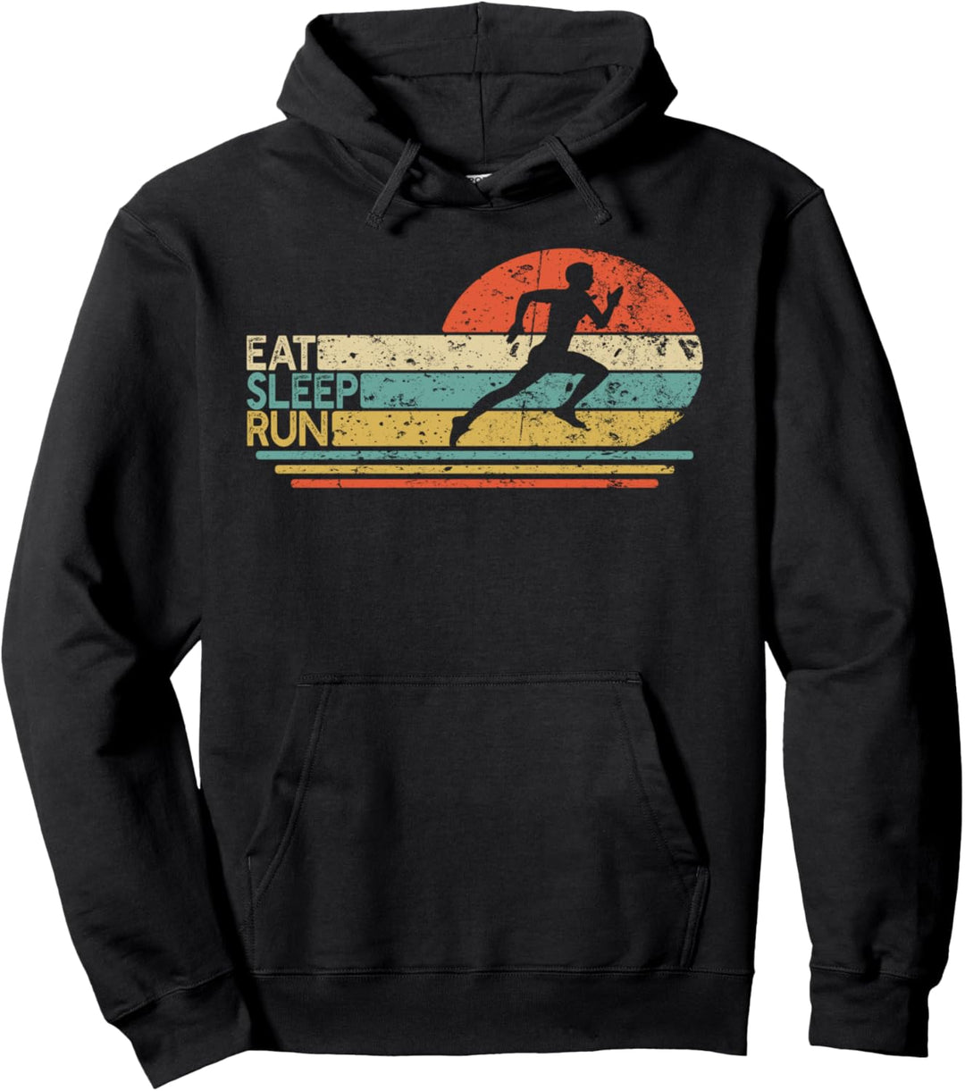 Eat Sleep Run Marathongläufer Laufen Ruhestand Pullover Hoodie