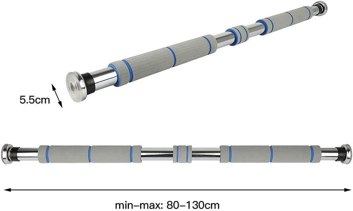 Pro Klimmzugstange, 80 bis 130 cm, Fitnessstange, Wandbefestigung zur Stärkung der Muskeln &amp; eine ko