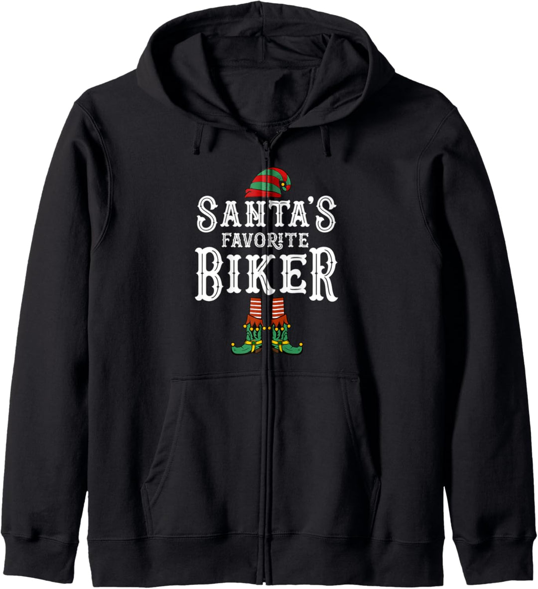 Santa's Favorite Elf Biker Christmas Funny Biking Bike Lover Kapuzenjacke