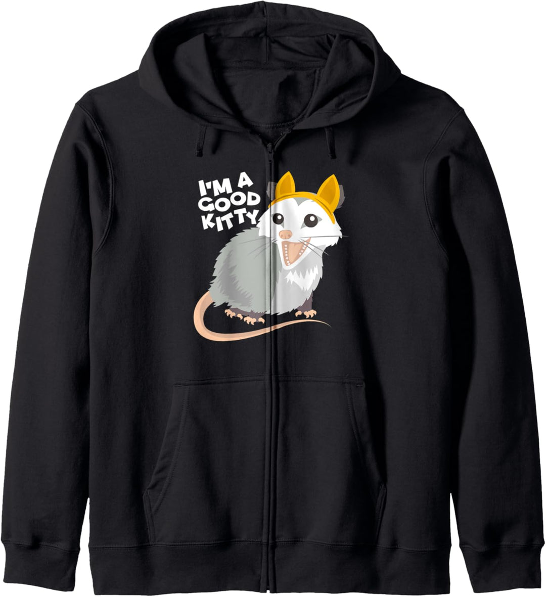 Falsche Katze Ratte Opossum Opossum Ich bin ein gutes Kätzch Kapuzenjacke