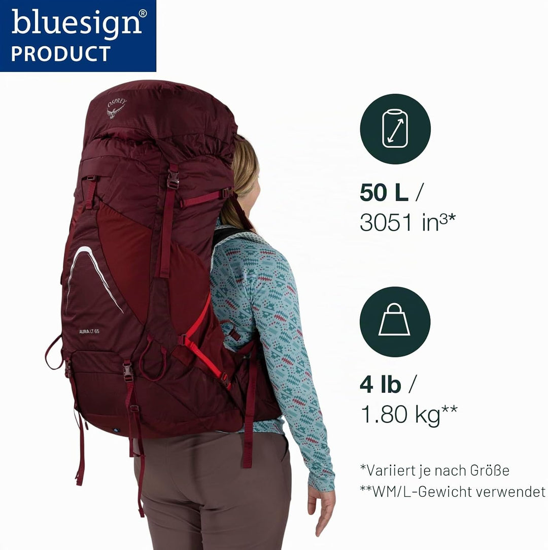 Osprey Europe Damen Aura Ag Lt 50 Backpack Antidote Purple WXS/S, Antidote Purple WXS/S