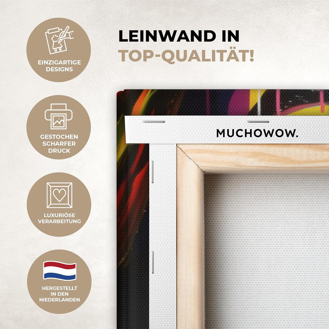 MuchoWow© Leinwandbild Gross 120x80 cm XXL Dekoration Wohnzimmer Bilder Pictures Wall Decoration Liv