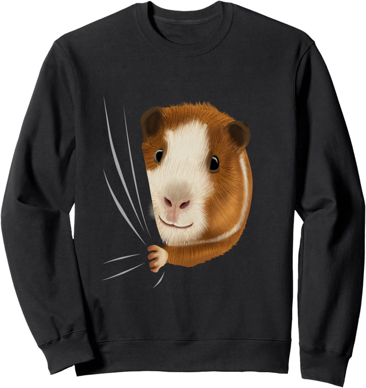 Meerschwein von der Seite Kleidung Geschenk Meerschweinchen Sweatshirt