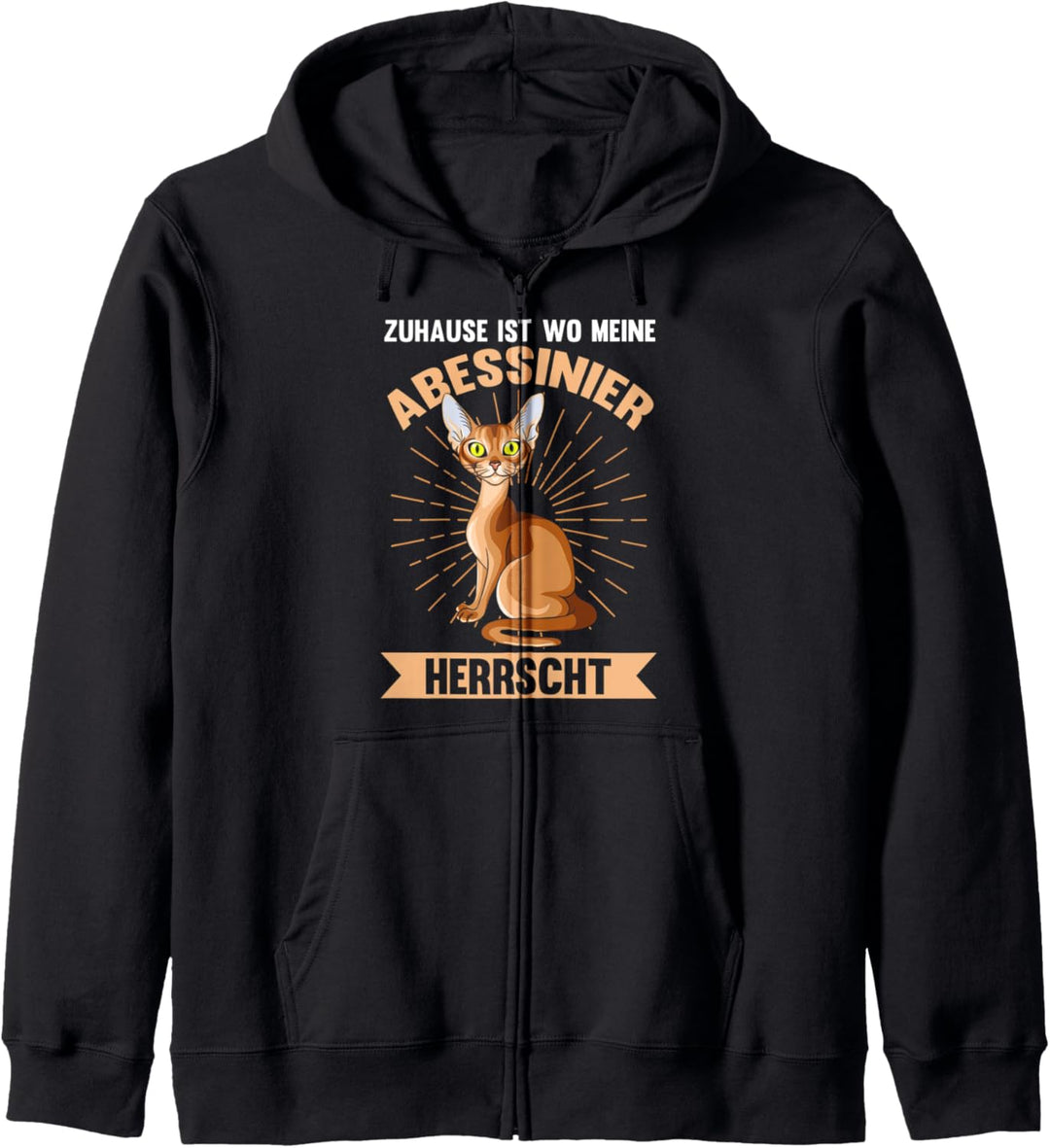 Zuhause ist wo meine Abessinier ist Kapuzenjacke