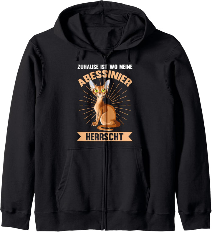 Zuhause ist wo meine Abessinier ist Kapuzenjacke