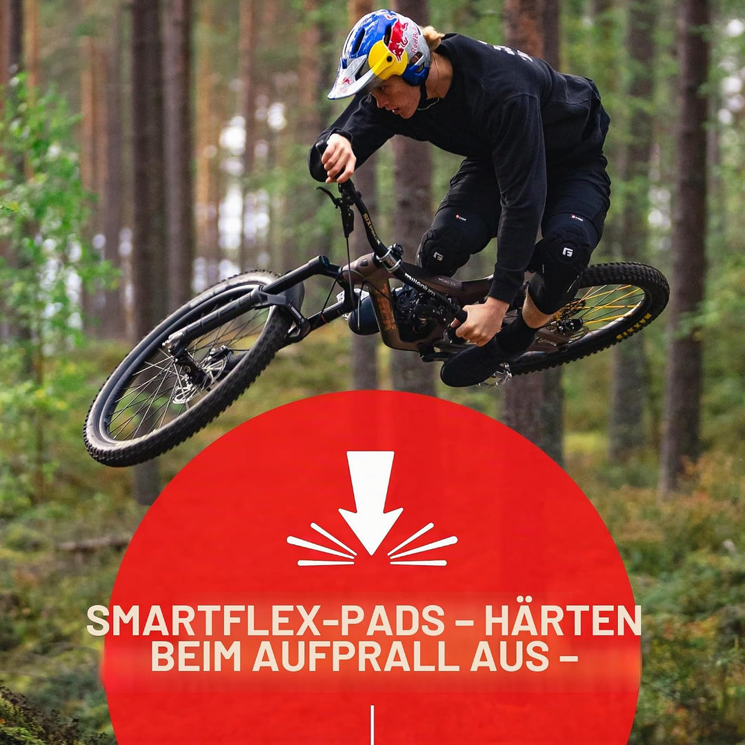 G-Form, schwarz Pro Rugged 2 Knieschützer für Radfahren, BMX, MTB, Downhill, Skateboard (M, M M Schw