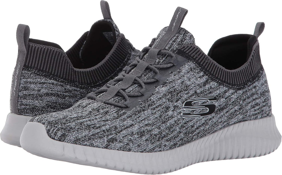 Skechers Herren Elite Flex Hartnell Halbschuhe 39.5 EU Gray Black Mesh Trim, 39.5 EU Gray Black Mesh