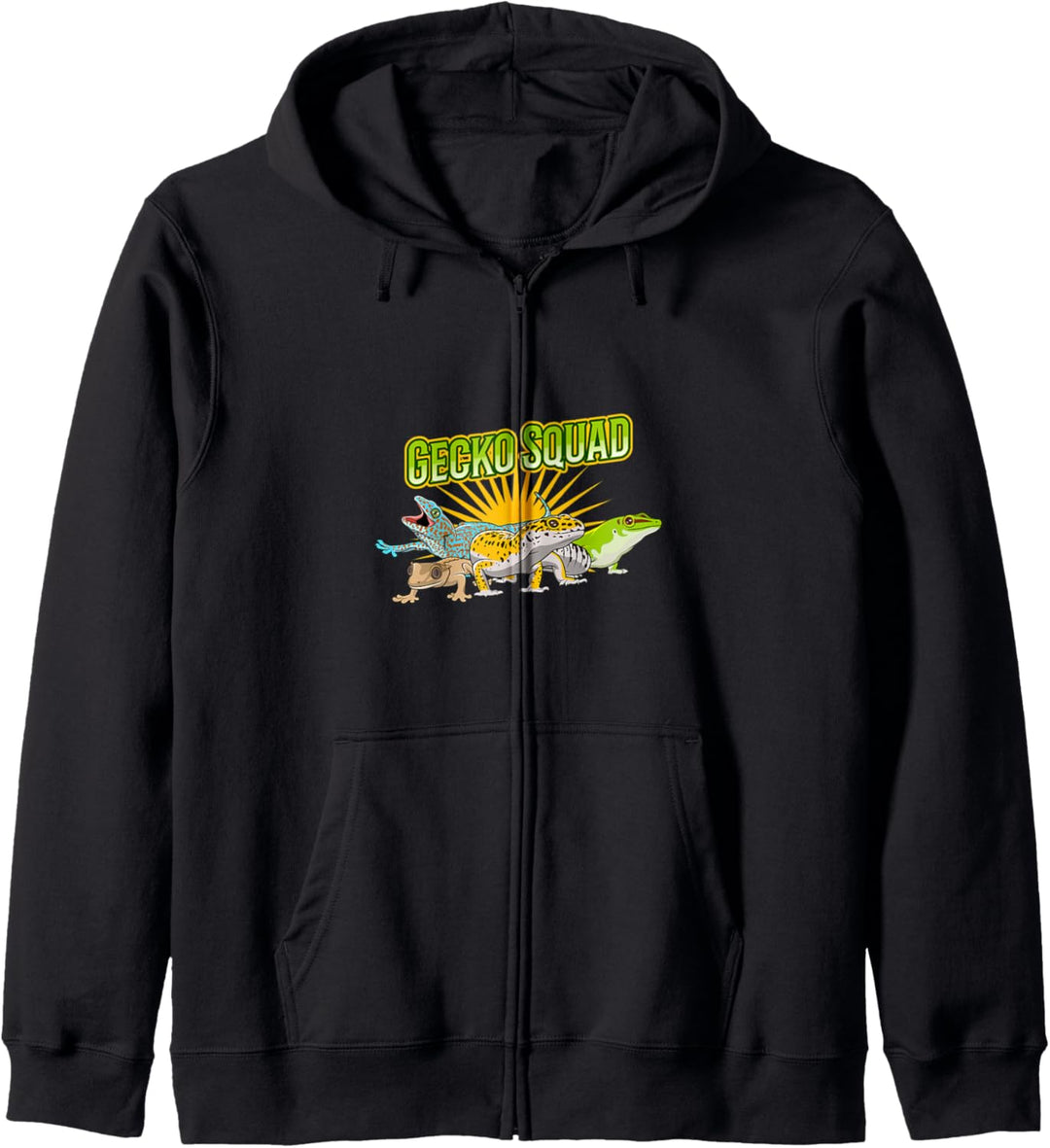 Gecko Squad Ironisches Echsen-Team Reptil Kapuzenjacke