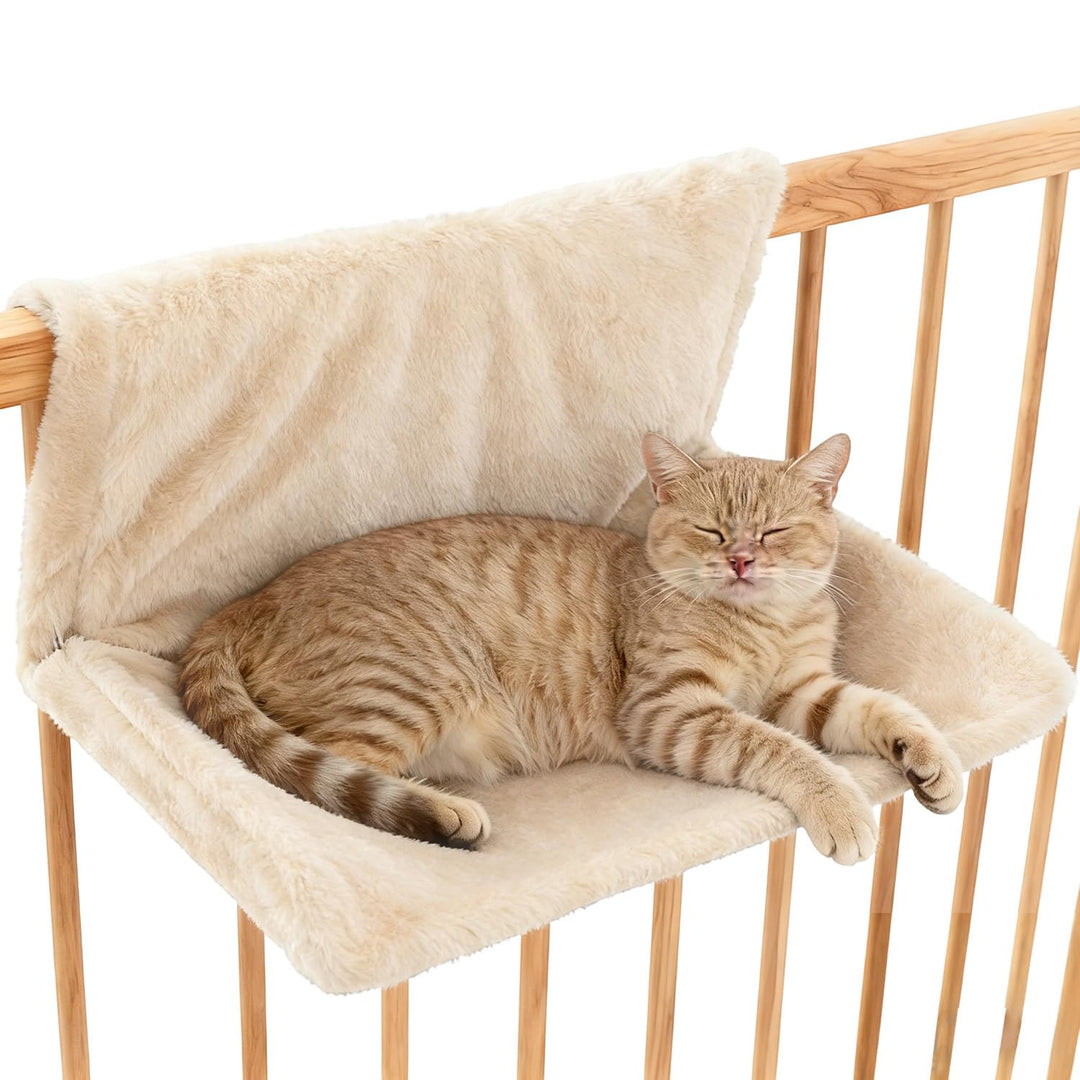 Katzenbett Heizun, Heizkörperbett für Katzenmit weichem Plüsch, Katzenheizungsliege Katzenhängematte