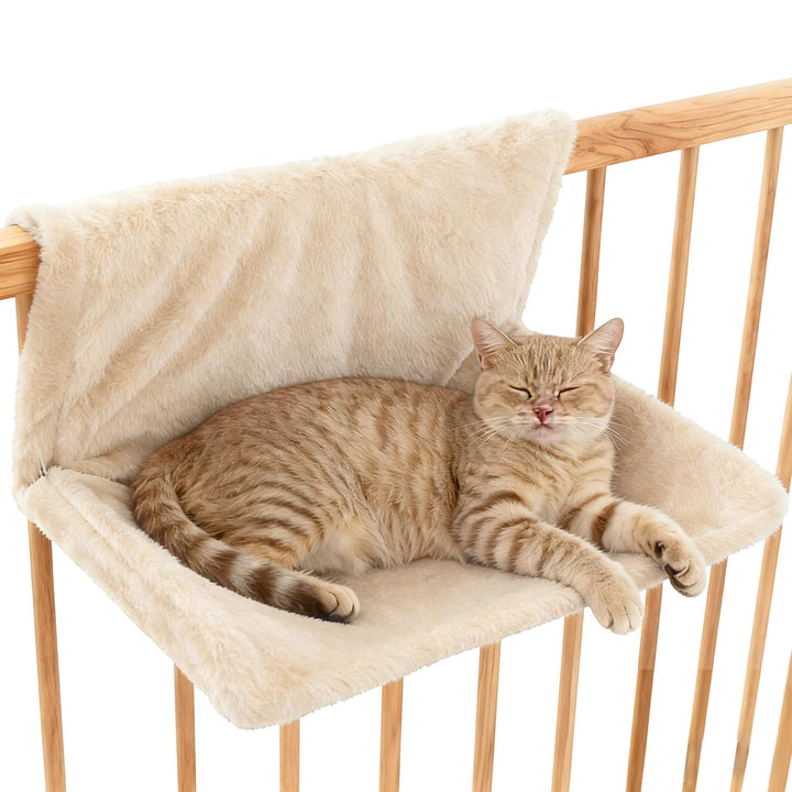 Katzenbett Heizun, Heizkörperbett für Katzenmit weichem Plüsch, Katzenheizungsliege Katzenhängematte