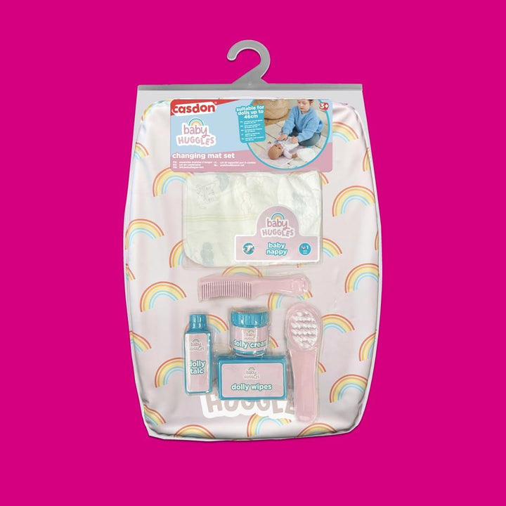 Casdon Changing Mat Set, Dolls Changing Mat & Care Set for Children Aged 3+, Includes Reusable Nappy