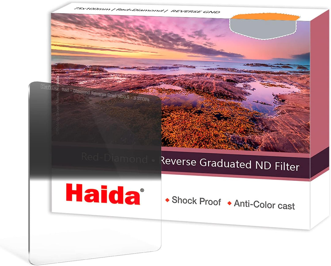 Haida Umgekehrter Verlaufsfilter 1,2 bis 0,45, 100 x 150 mm, Reverse Grade ND-Filter 4- bis 1,5-Stop