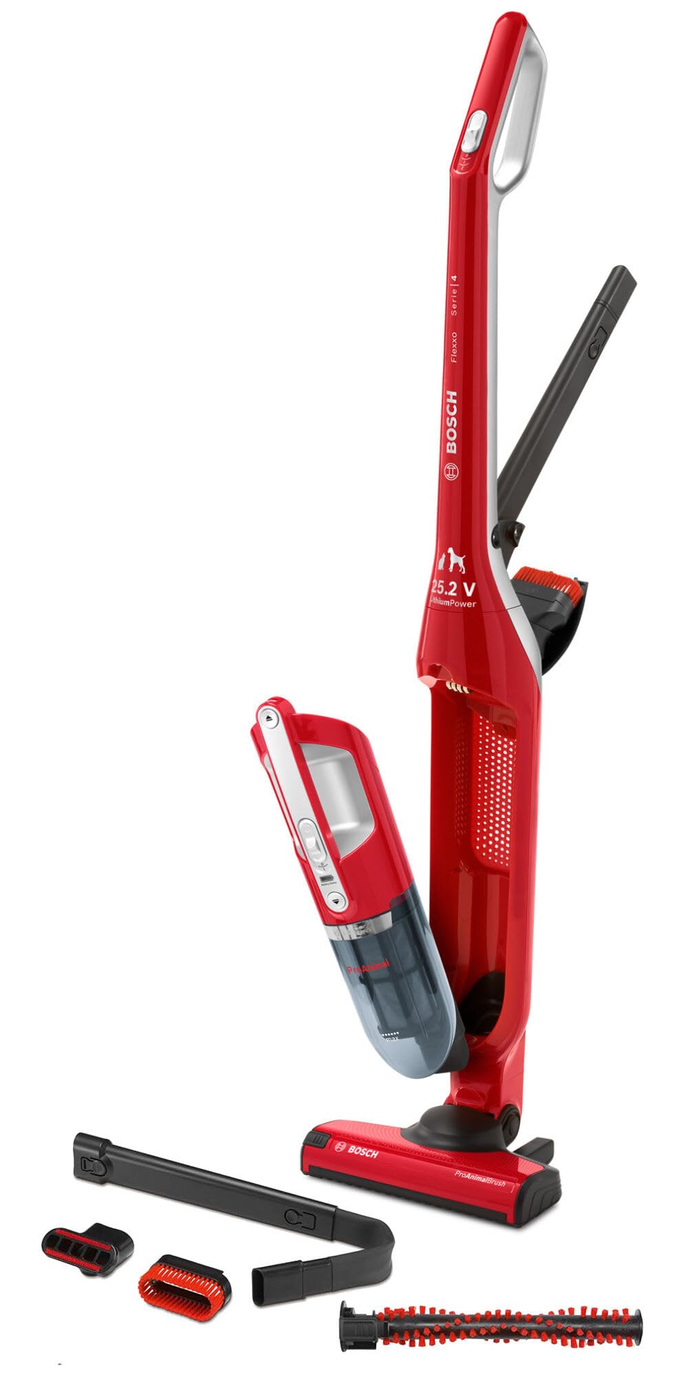 Balai BOSCH BBH3ZOO25 0,4 L 25,2 V Rouge