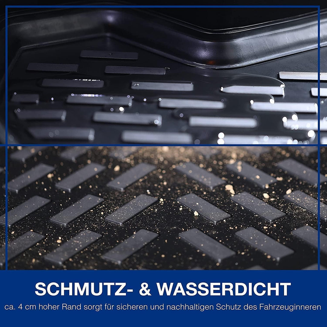 ELMASLINE Gummimatten & Kofferraumwanne Set für VW TIGUAN I (5N) 2007-2016 | Extra hoher Rand | 1.Ge