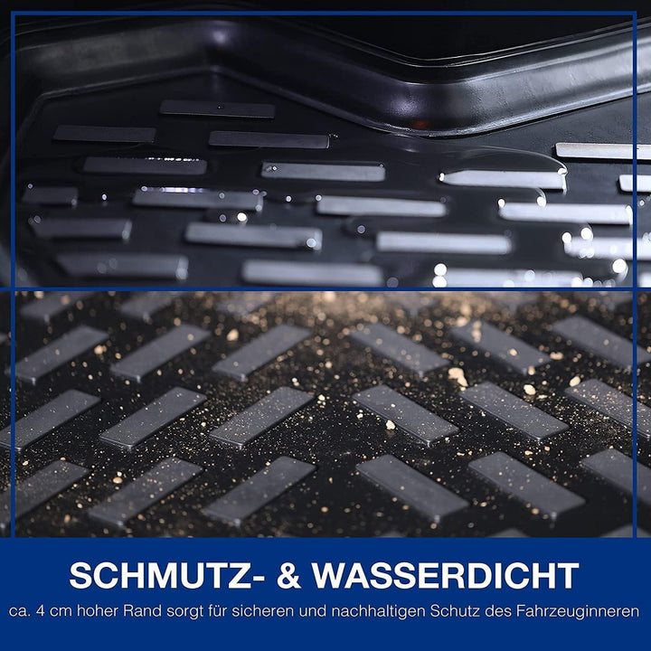 ELMASLINE Gummimatten & Kofferraumwanne Set für VW TIGUAN I (5N) 2007-2016 | Extra hoher Rand | 1.Ge