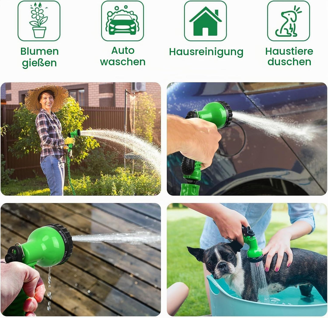 CLMCL 7.5m/25ft erweiterbare Gartenschlauchrohre, erweiterbarer Gartenschlauch, flexible Stretch-Was